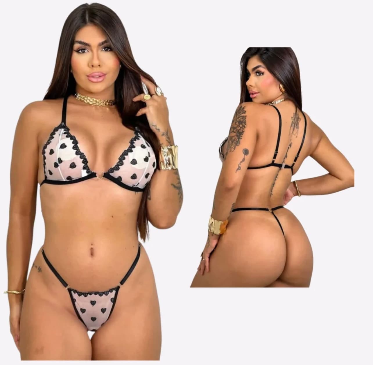 Conjunto Coração Preto  — NayStore moda feminina